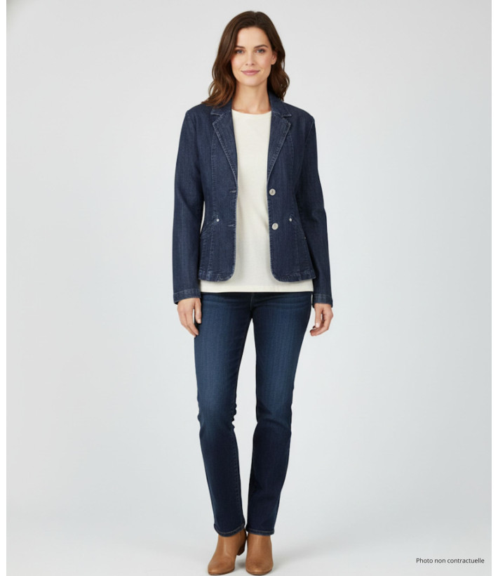 Veste femme MAYFLOWER SE1179D bleu denim foncé stretch