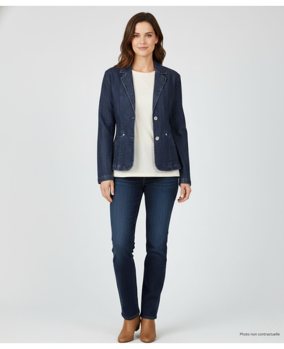 Veste femme MAYFLOWER SE1179D bleu denim foncé stretch