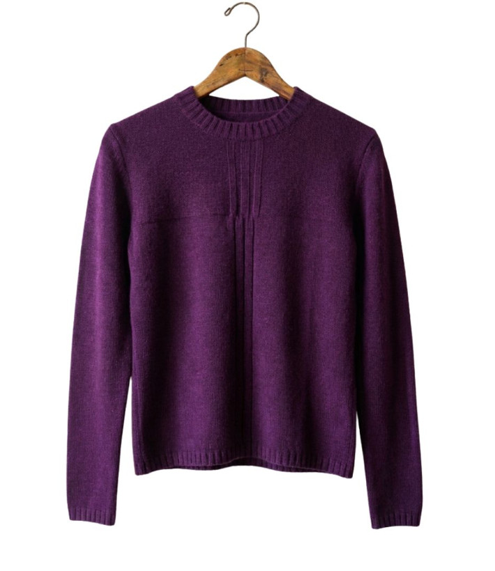 Pull uni violet femme SH1006V – Douceur et modernité