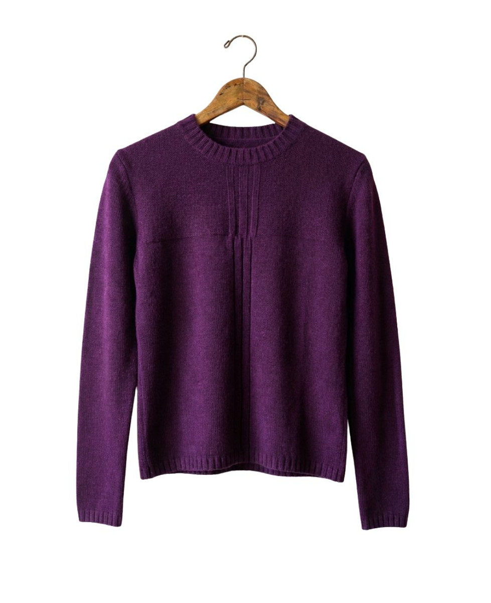 Pull uni violet femme SH1006V – Douceur et modernité