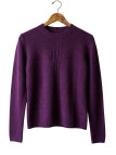 Pull uni violet femme SH1006V – Douceur et modernité