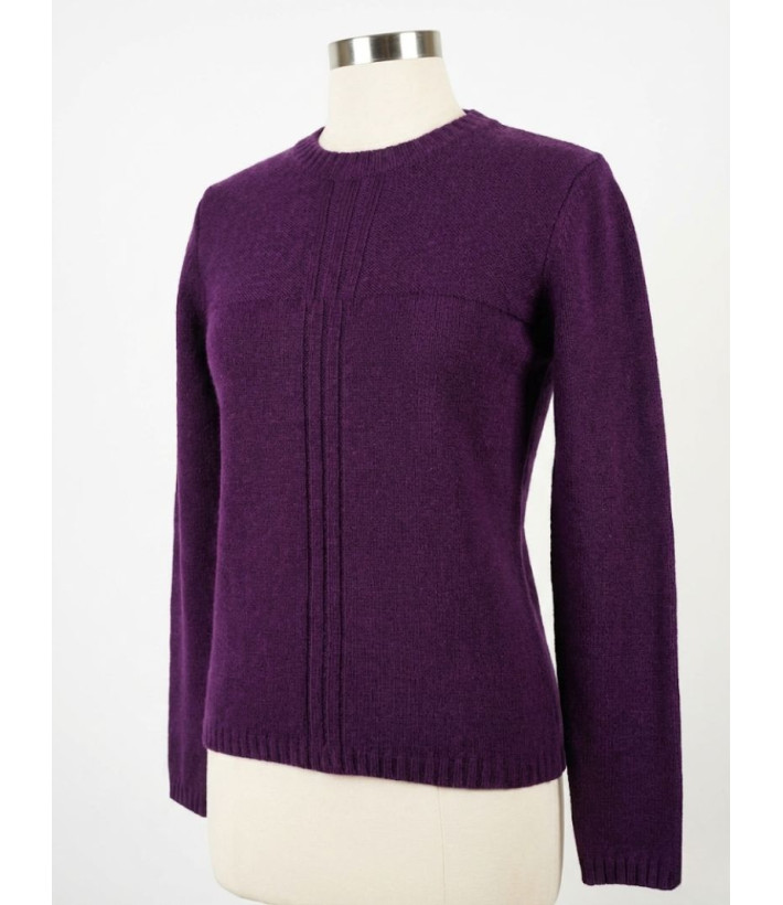 Pull uni violet femme SH1006V – Douceur et modernité
