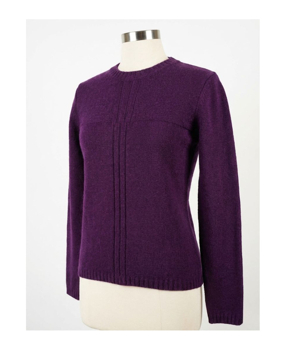 Pull uni violet femme SH1006V – Douceur et modernité