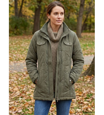 Veste Longue Kaki Femme Microfibre : Douceur & Style Urbain Chic