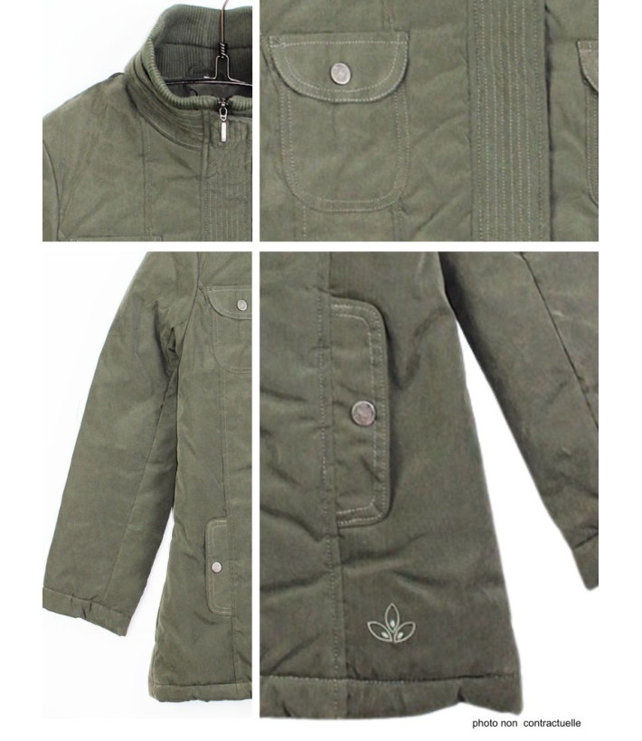 Veste Longue Kaki Femme Microfibre : Douceur & Style Urbain Chic