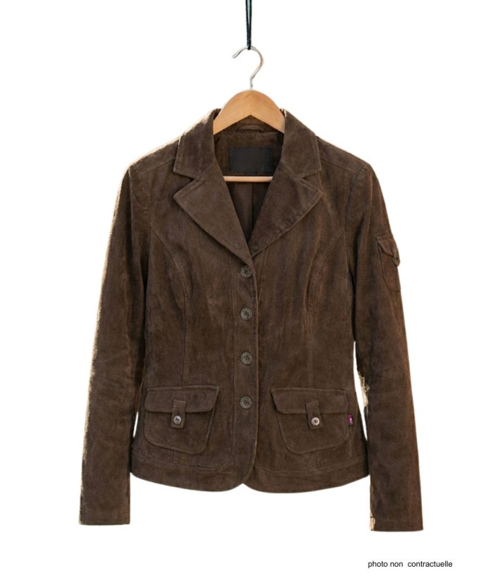 Veste velours marron femme SH8072M – Élégance et originalité