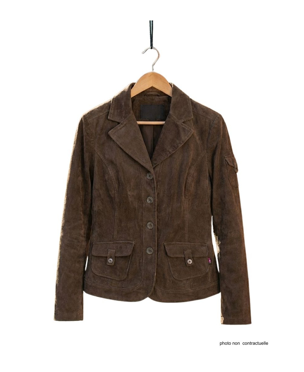 Veste velours marron femme SH8072M – Élégance et originalité