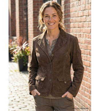 Veste velours marron femme SH8072M – Élégance et originalité