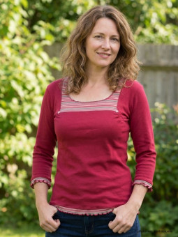 T-shirt Manches Longues Fuchsia 100% Coton | Confort & Style