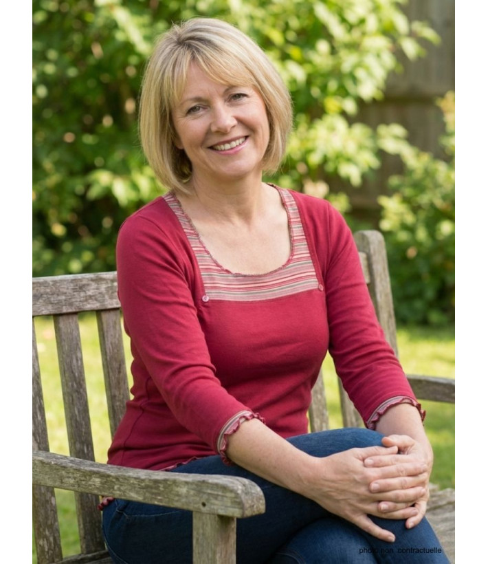 T-shirt Manches Longues Fuchsia 100% Coton | Confort & Style