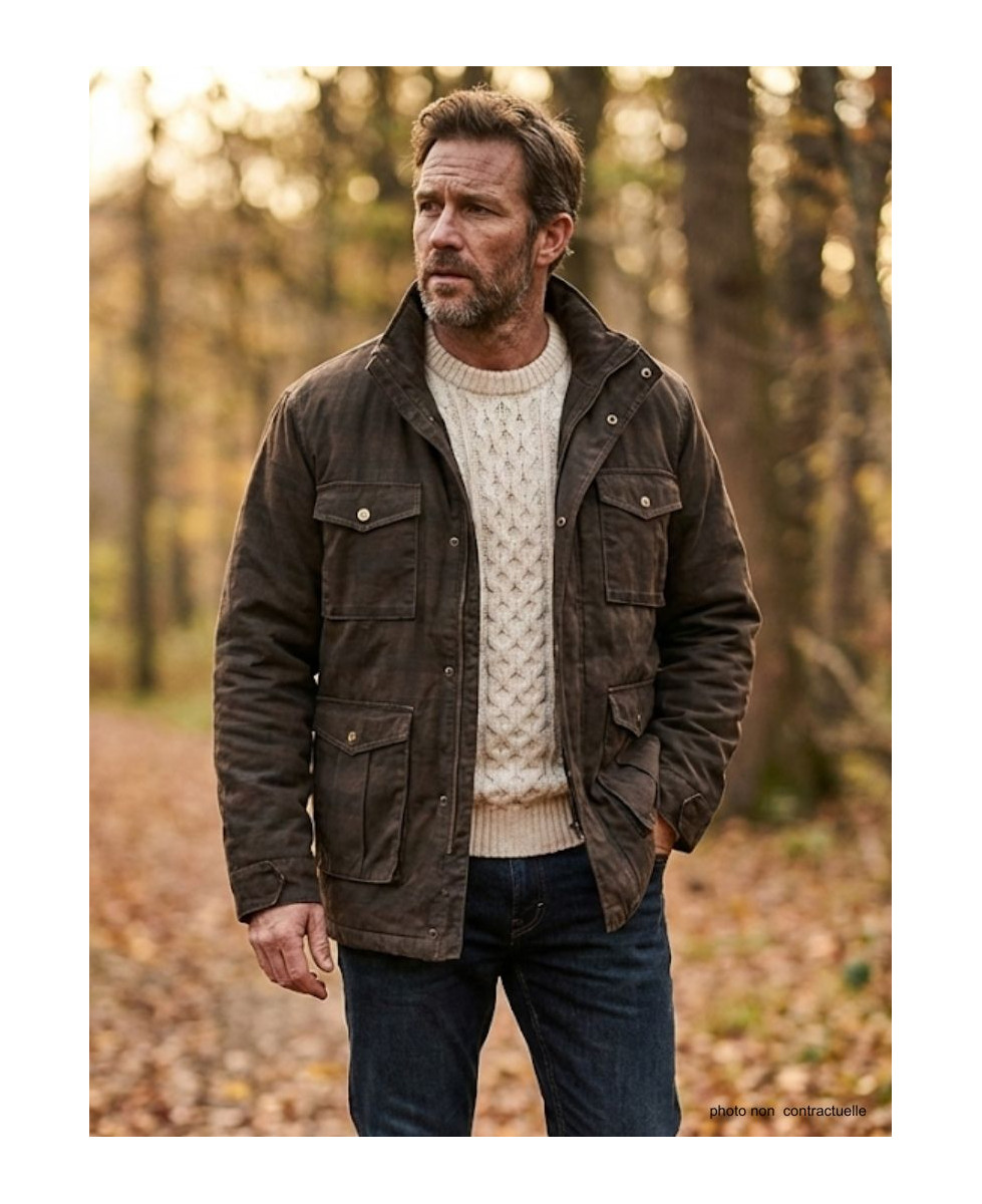 Parka Saharienne Homme Winchester – Marron à Carreaux & Doublée