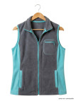 Gilet Polaire Femme Sans Manches Gris Turquoise : Chaleur et Style