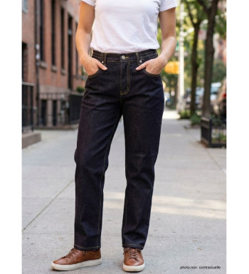 Jean Noir Taille Élastique Femme - Alliez Style & Aisance | Mode Directe