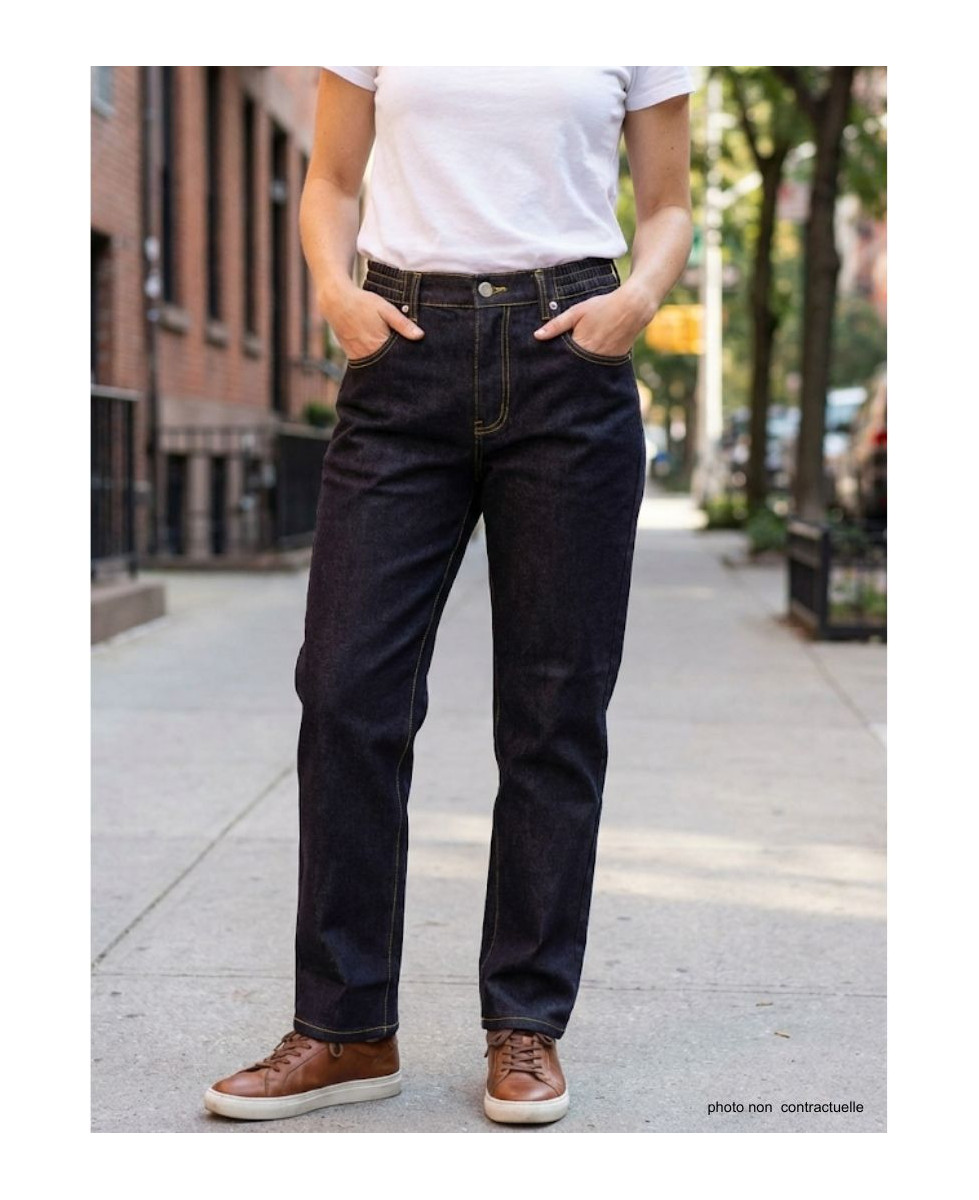 Jean Noir Taille Élastique Femme - Alliez Style & Aisance | Mode Directe