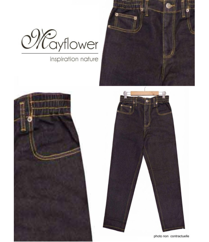 Jean Noir Taille Élastique Femme - Alliez Style & Aisance | Mode Directe