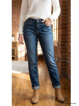 Jean 5 poches coupe droite stone used AXF012