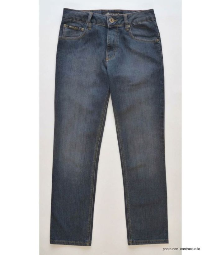 Jean 5 poches coupe droite stone used AXF012