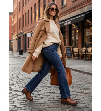 Jean Bootcut Femme Mayflower M957 : Confort Stretch & Taille Haute