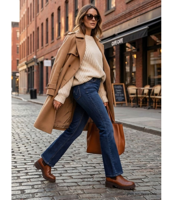 Jean Bootcut Femme Mayflower M957 : Confort Stretch & Taille Haute