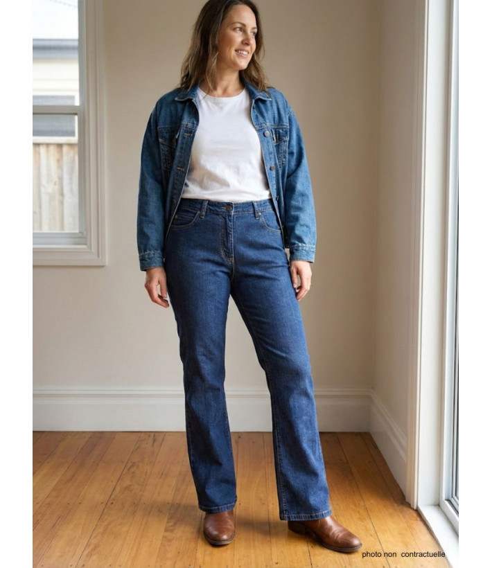 Jean Bootcut Femme Mayflower M957 : Confort Stretch & Taille Haute