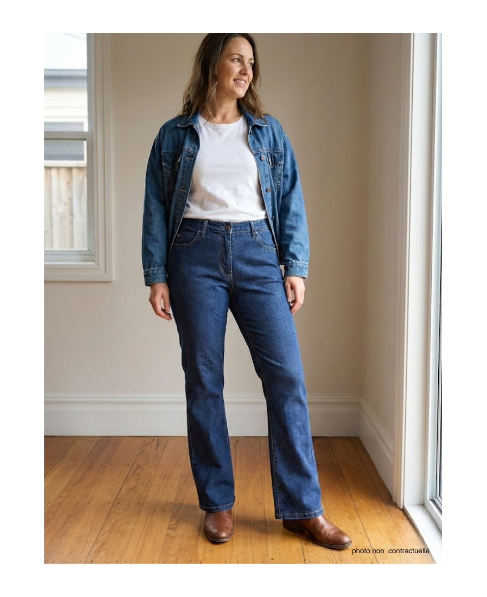 Jean Bootcut Femme Mayflower M957 : Confort Stretch & Taille Haute