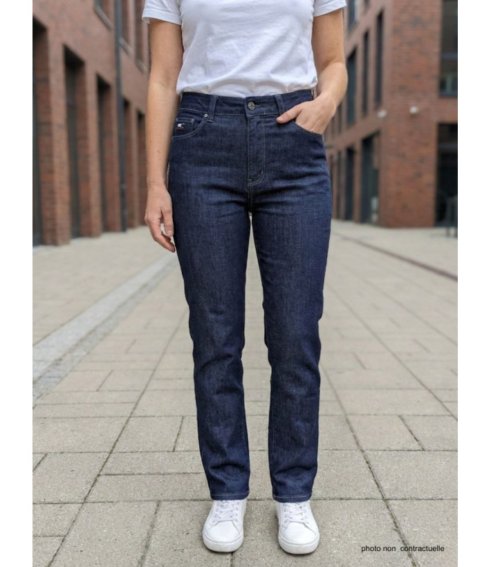 Jean Femme AXXANO : Taille Haute, Stretch & Confort - Bleu Brut