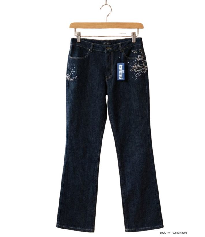 Jean femme SH1083 MAYFLOWER bleu denim extensible