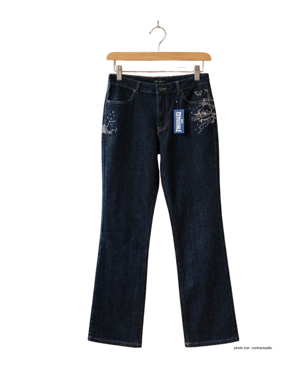 Jean femme SH1083 MAYFLOWER bleu denim extensible
