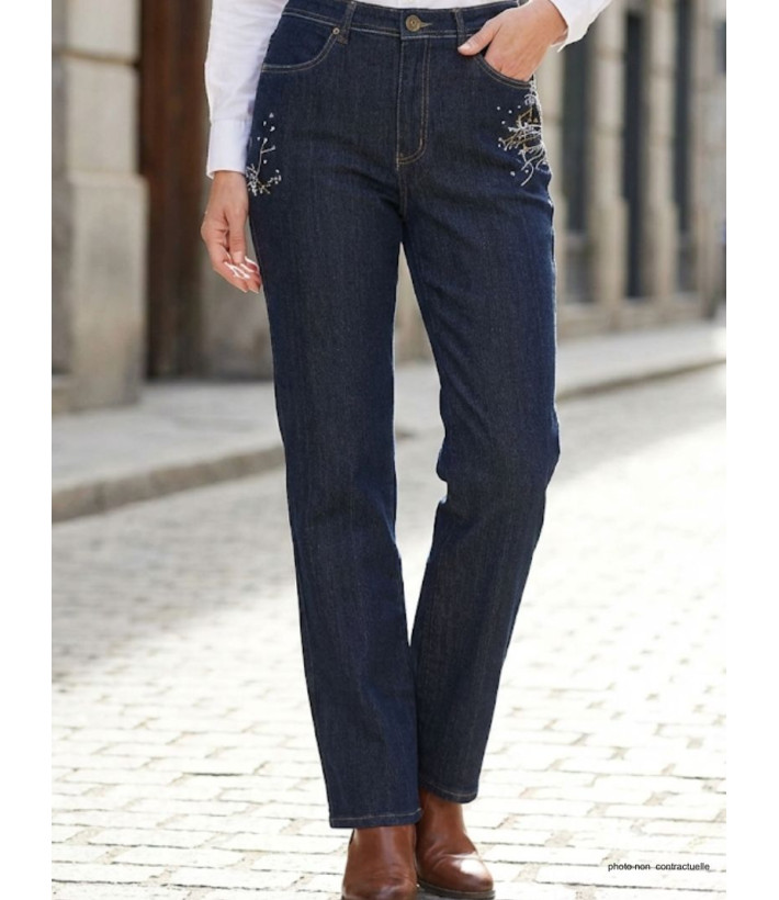 Jean femme SH1083 MAYFLOWER bleu denim extensible