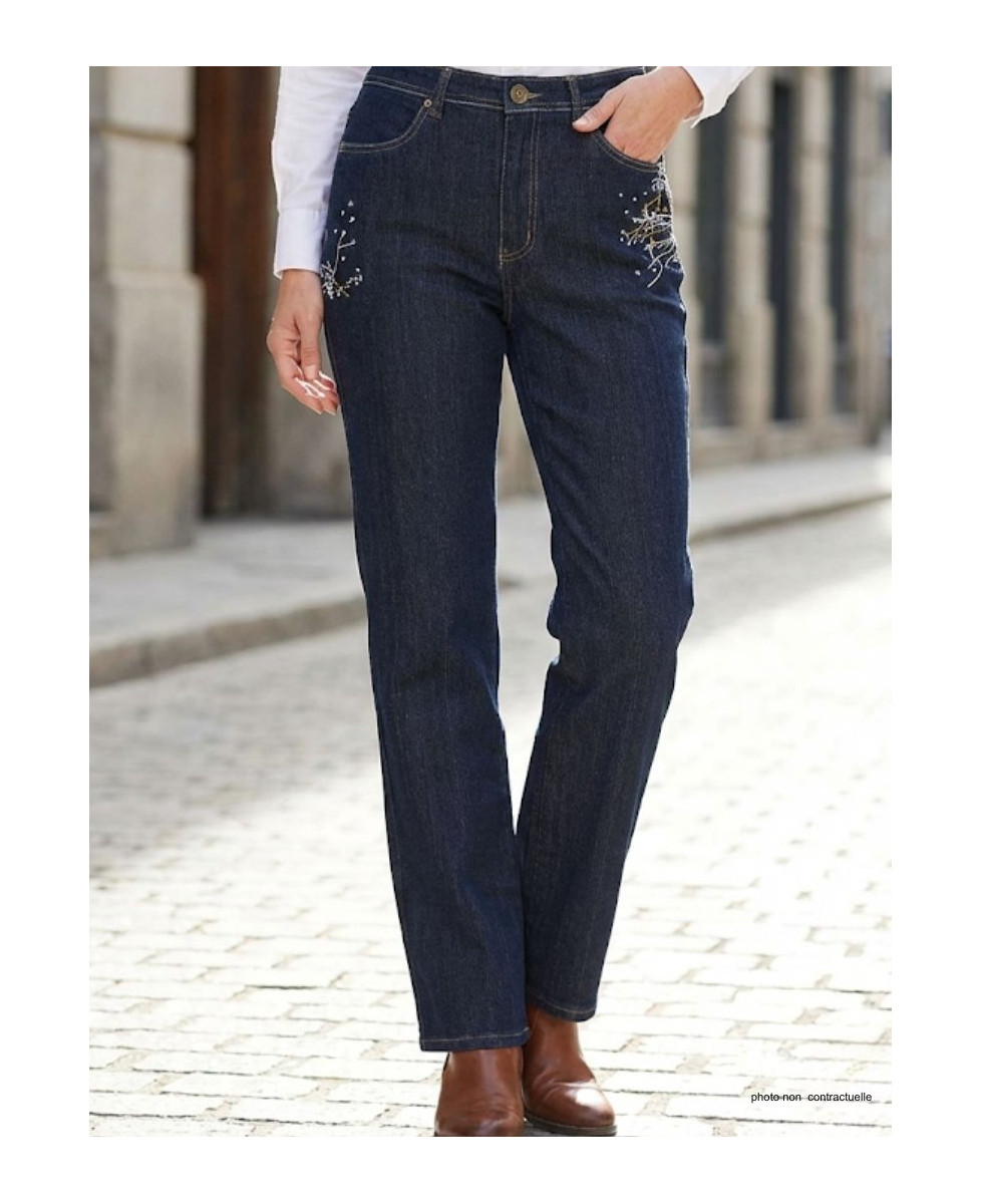 Jean femme SH1083 MAYFLOWER bleu denim extensible