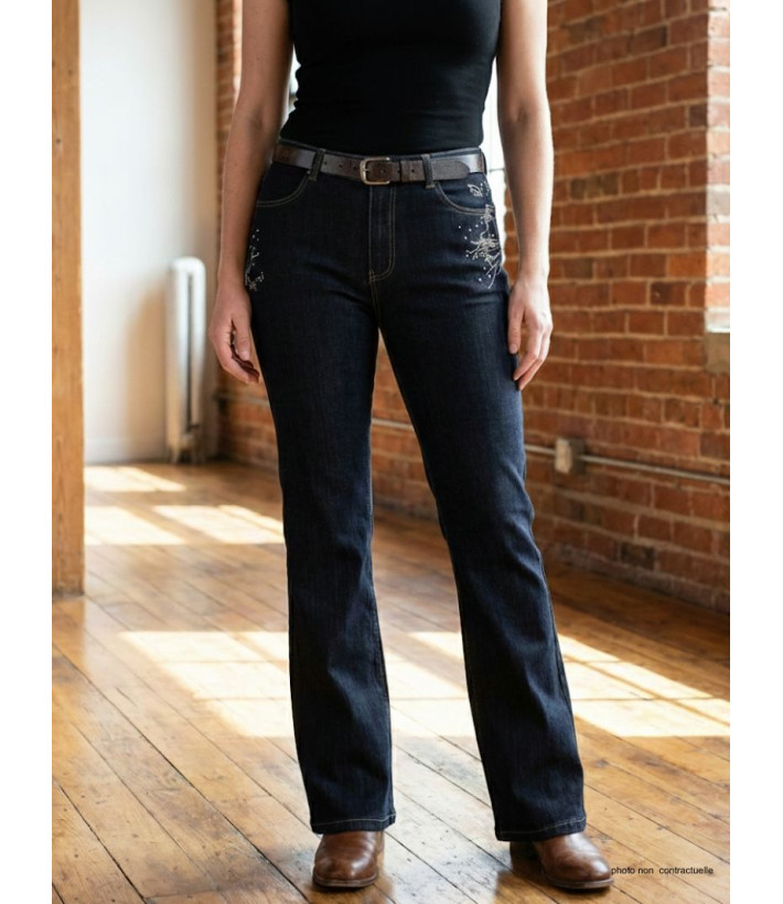 Jean femme SH1083 MAYFLOWER bleu denim extensible