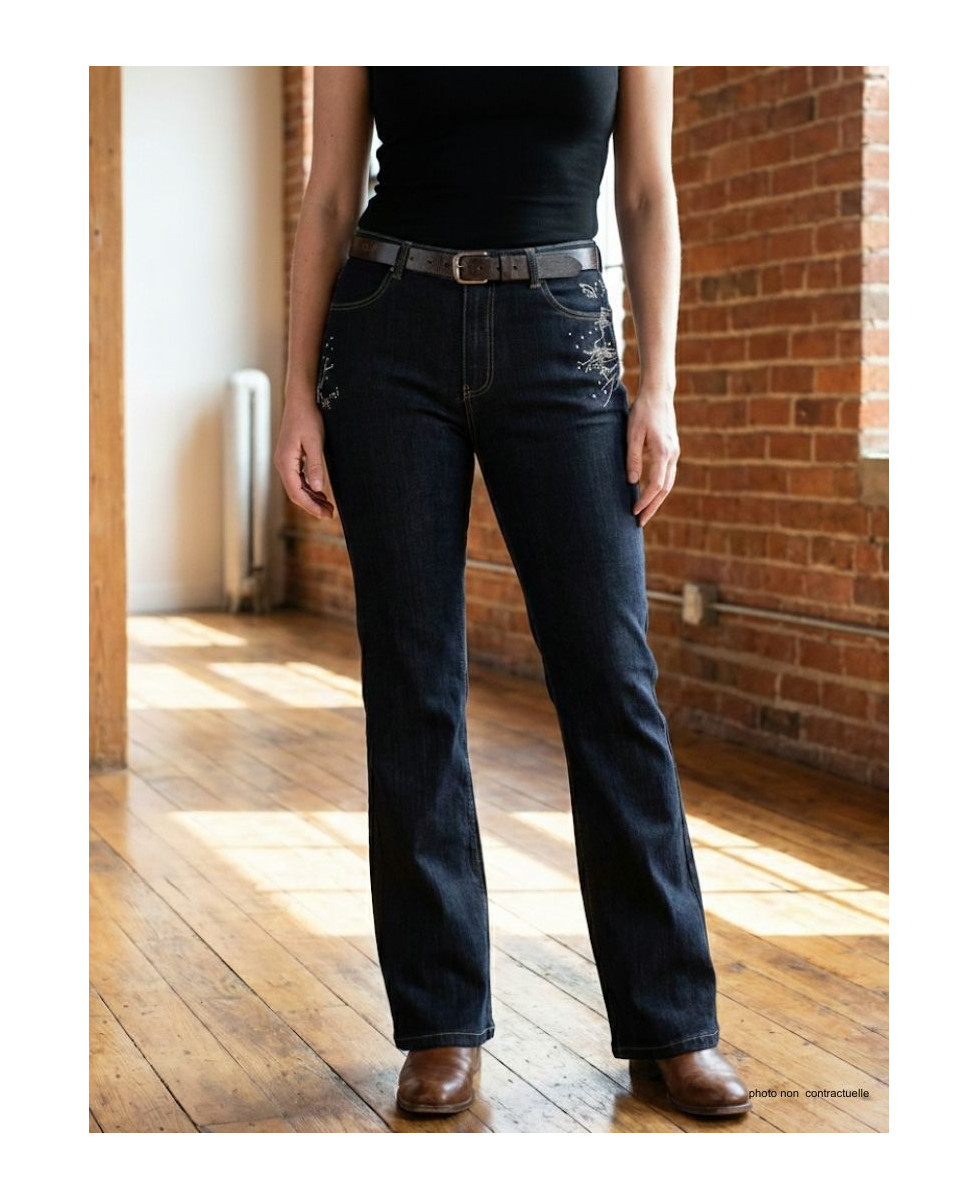 Jean femme SH1083 MAYFLOWER bleu denim extensible