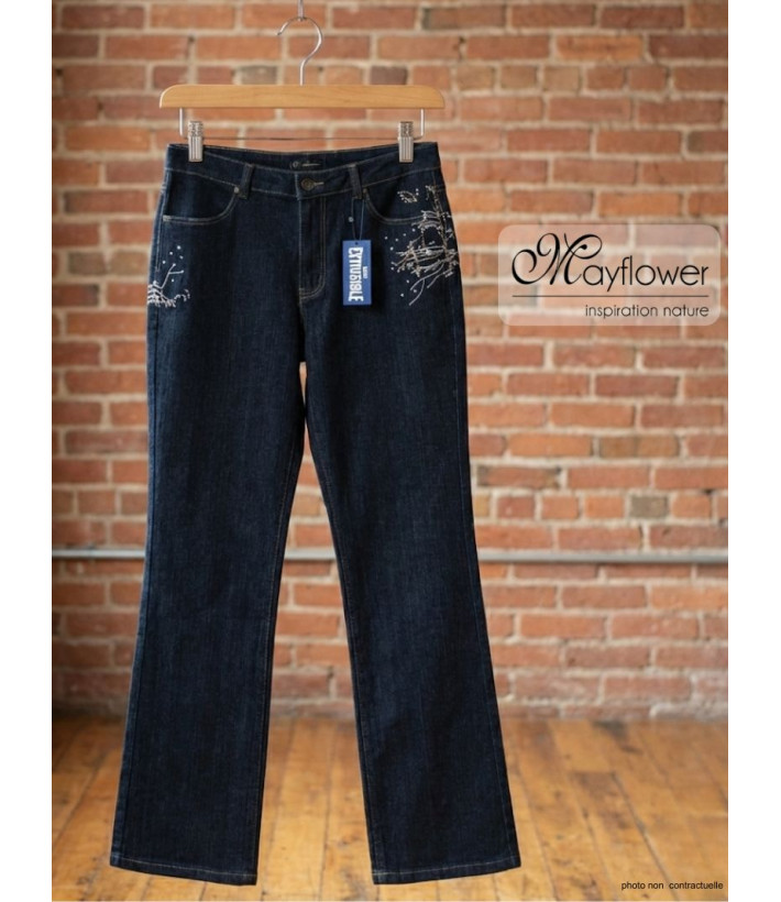 Jean femme SH1083 MAYFLOWER bleu denim extensible