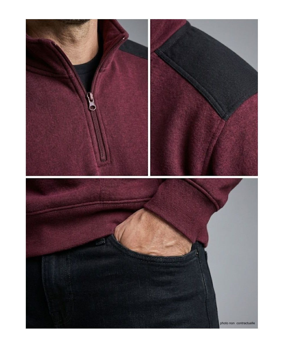 Sweat-shirt homme camionneur bordeaux robuste – PIERRO5