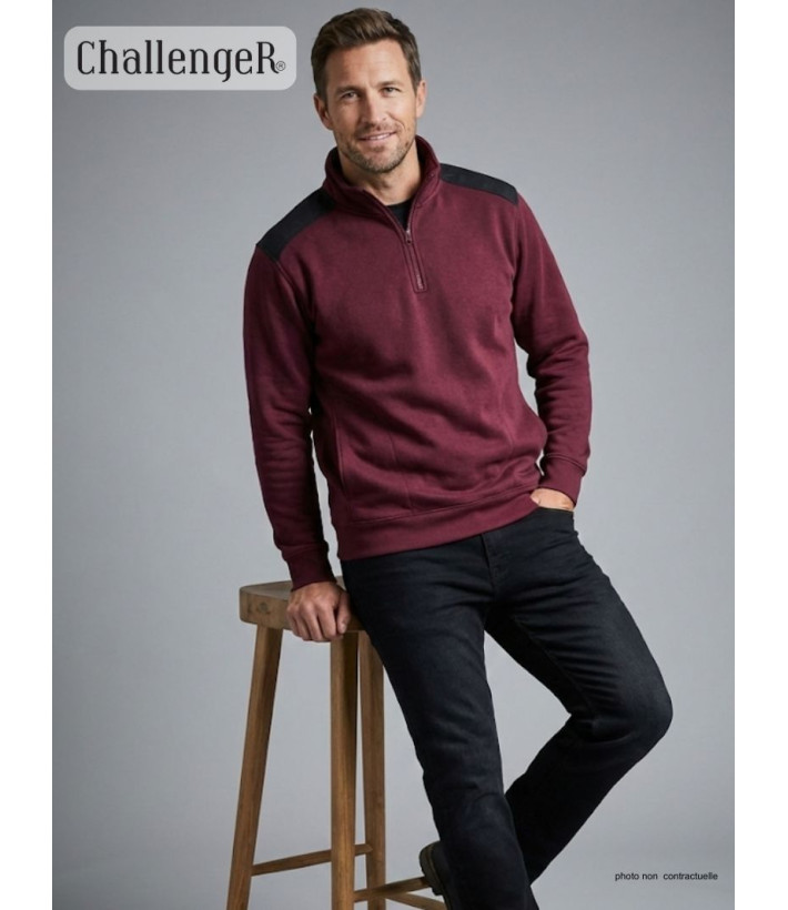 Sweat-shirt homme camionneur bordeaux robuste – PIERRO5