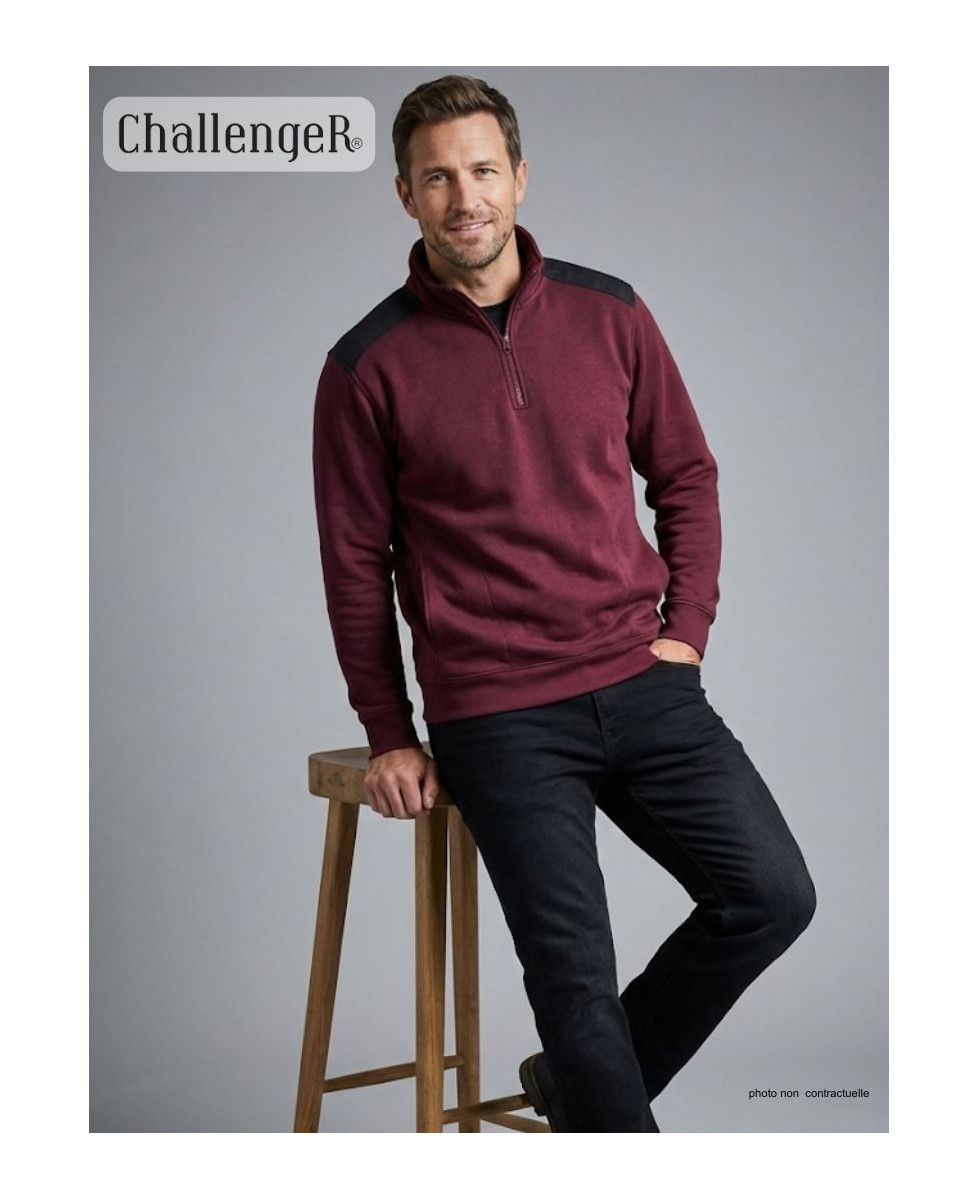 Sweat-shirt homme camionneur bordeaux robuste – PIERRO5