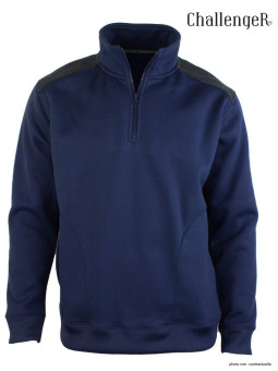 Sweat Col Camionneur Homme Pierro6 - Challenger Bleu Marine