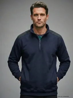 Sweat Col Camionneur Homme Pierro6 - Challenger Bleu Marine
