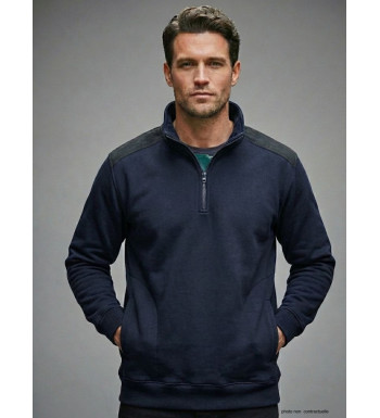 Sweat Col Camionneur Homme Pierro6 - Challenger Bleu Marine