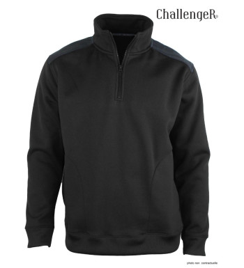 Sweat Col Camionneur Homme Pierro6 - Challenger Noir