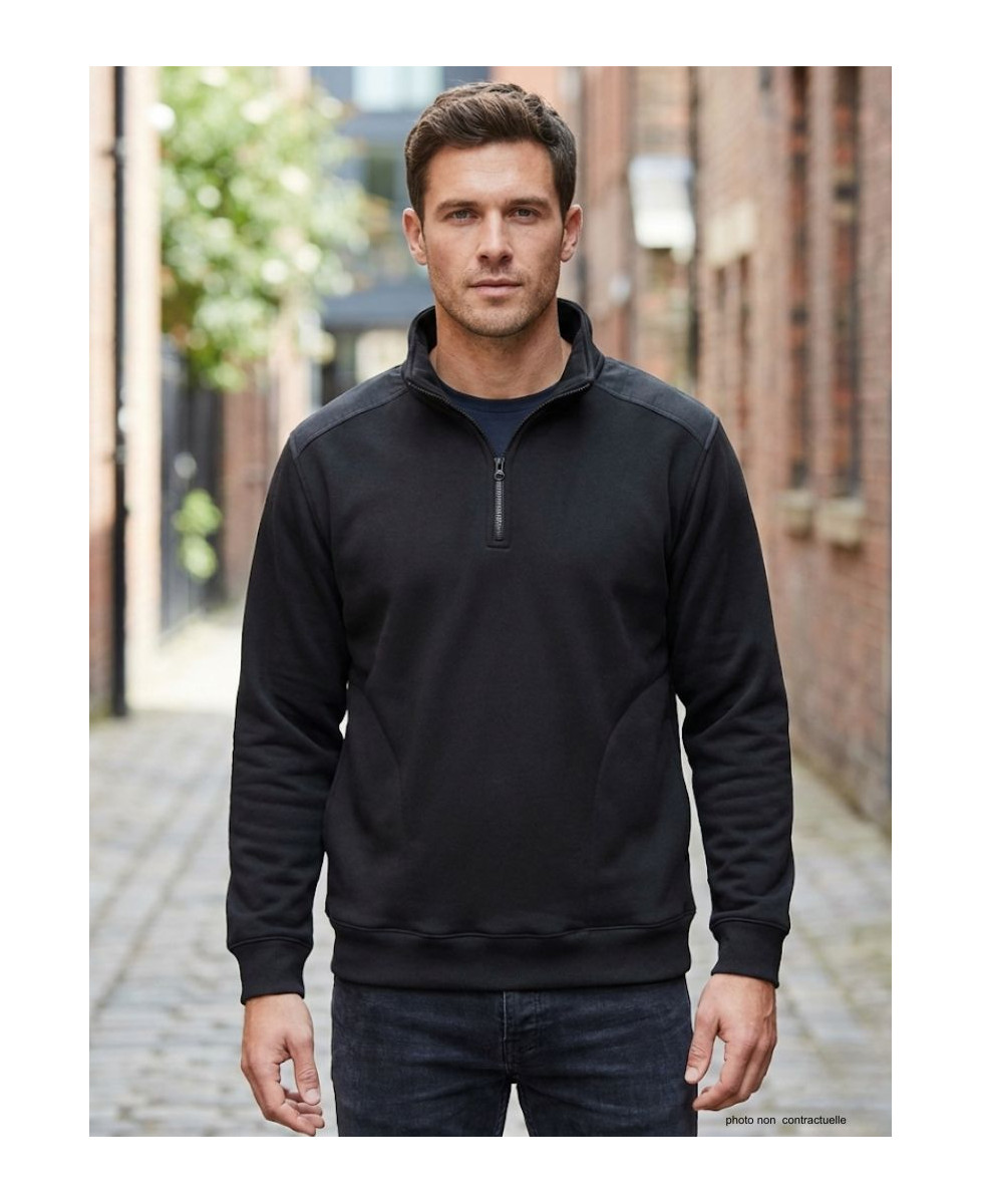 Sweat Col Camionneur Homme Pierro6 - Challenger Noir