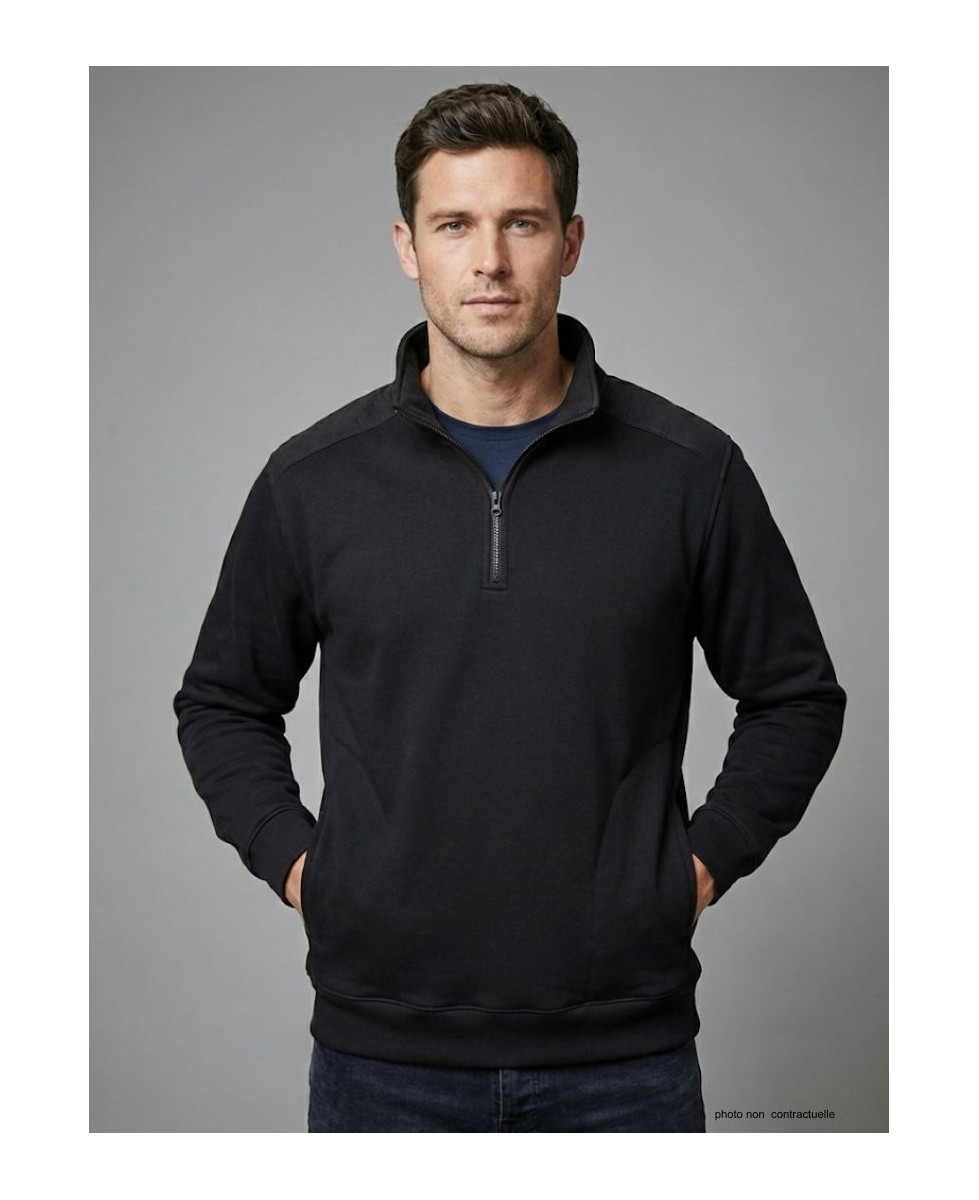 Sweat Col Camionneur Homme Pierro6 - Challenger Noir
