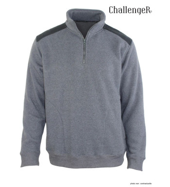 Sweat-shirt homme camionneur gris robuste – PIERRO1