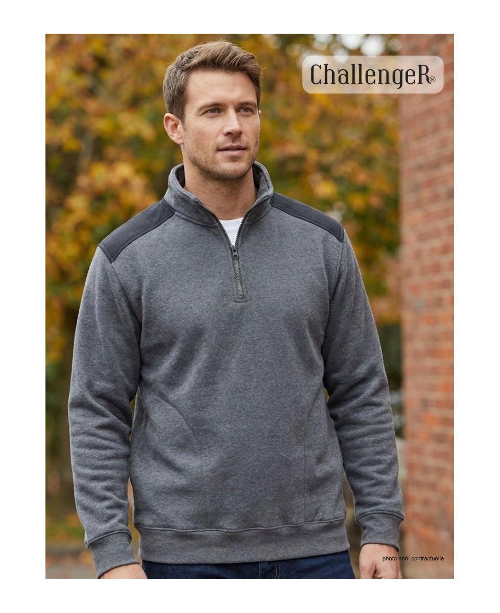 Sweat-shirt homme camionneur gris robuste – PIERRO1