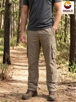 Pantalon Homme OGALO Marron : Résistant, Multipoches & Confort