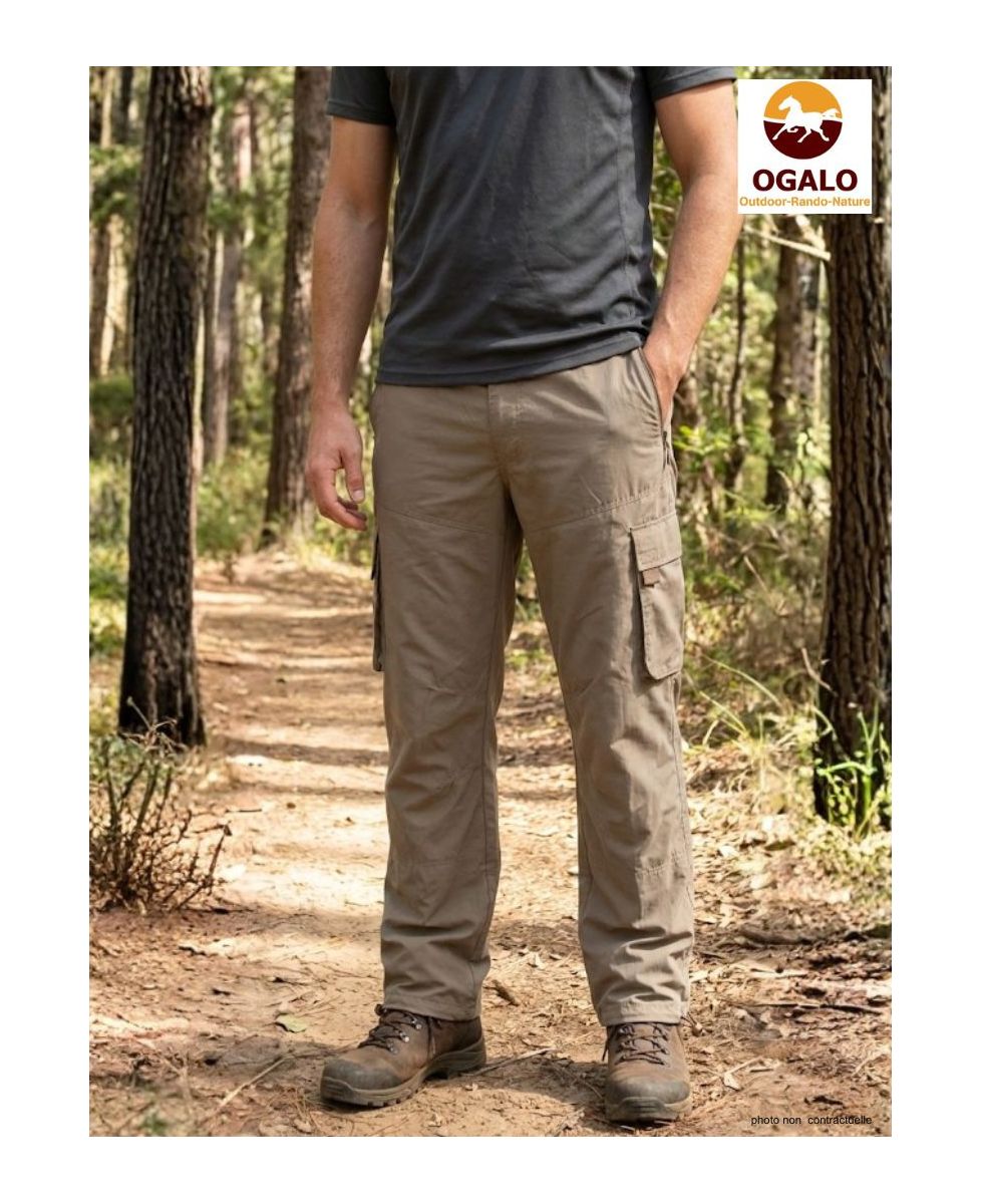 Pantalon Homme OGALO Marron : Résistant, Multipoches & Confort