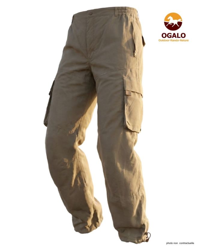 Pantalon Homme OGALO Marron : Résistant, Multipoches & Confort