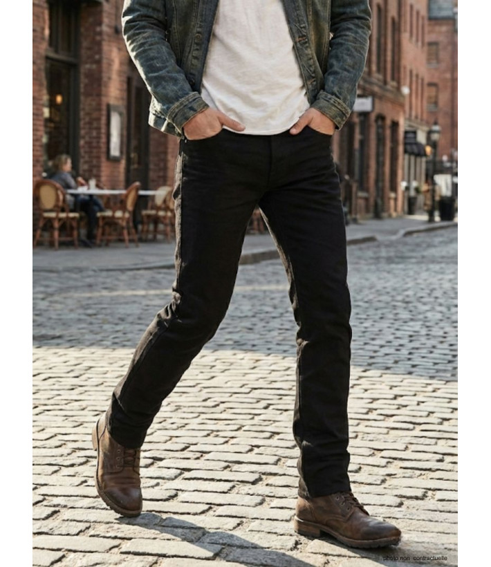 Jean Homme CHALLENGER MIAMI – Gabardine Noir Confort & Style