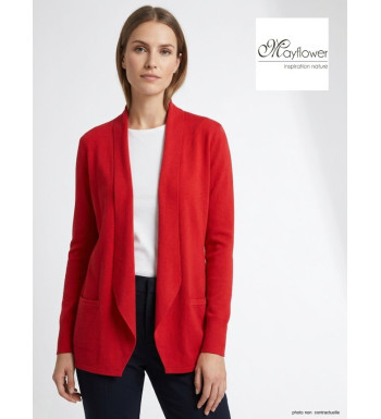 Gilet Blazer Femme Rouge PULF2005C - Élégance & Confort