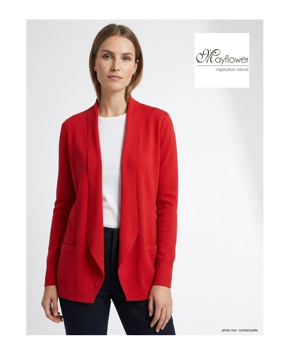 Gilet Blazer Femme Rouge PULF2005C - Élégance & Confort